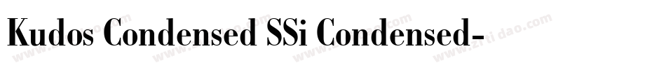 Kudos Condensed SSi Condensed字体转换